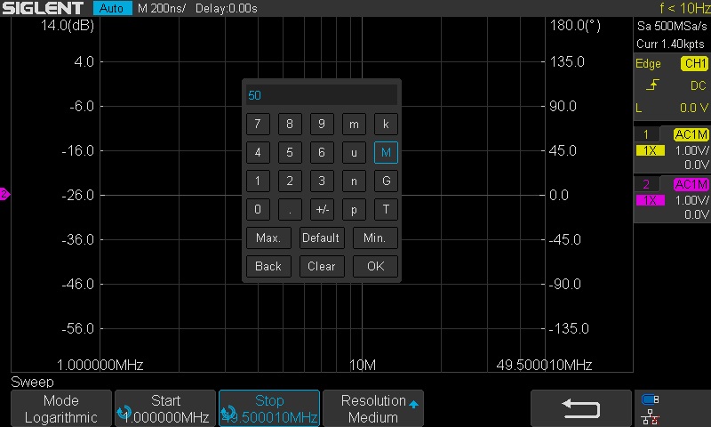 SDS1204X-E Digital Oscilloscope's keyboard